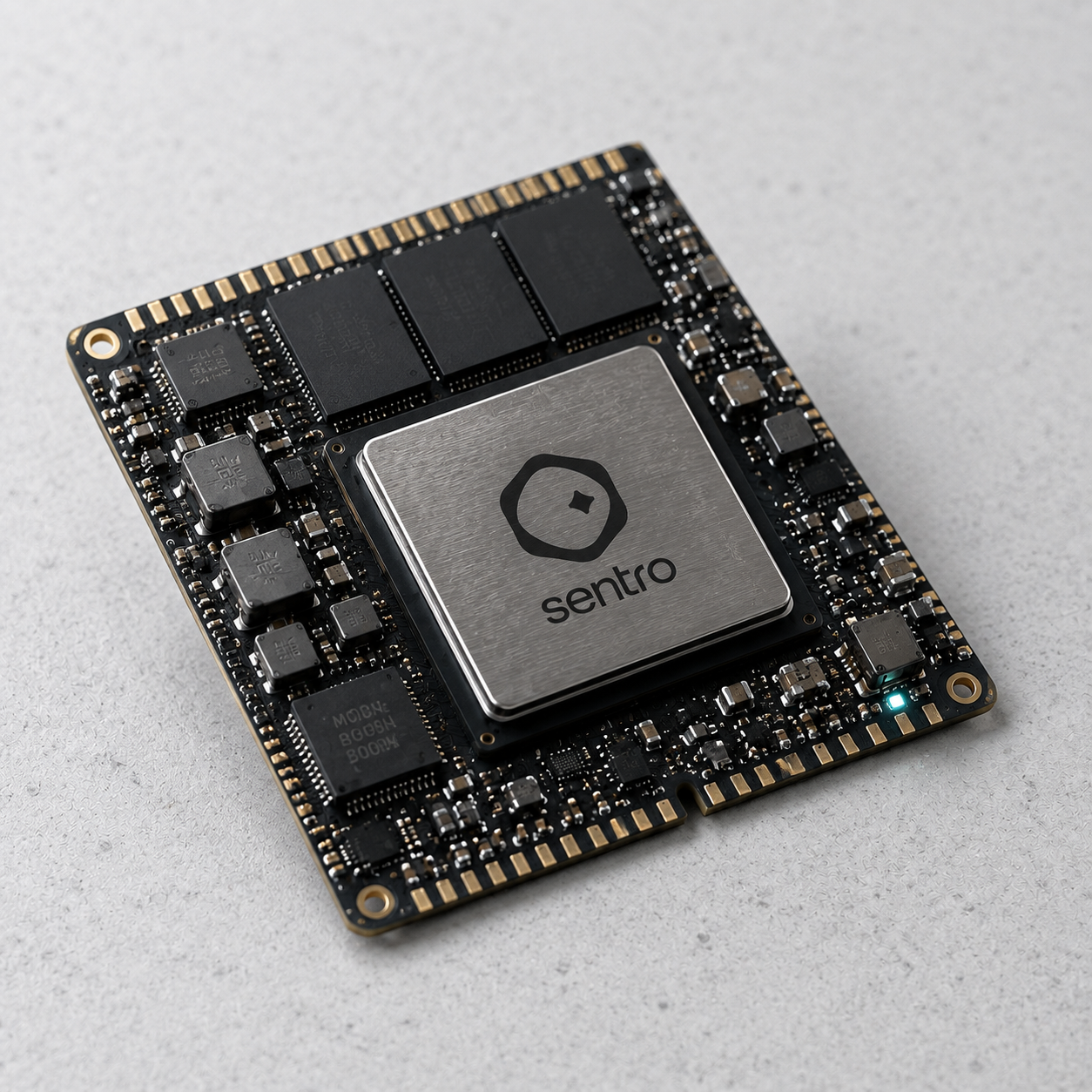 Sentro Core Mini edge AI module with integrated Sentro logo